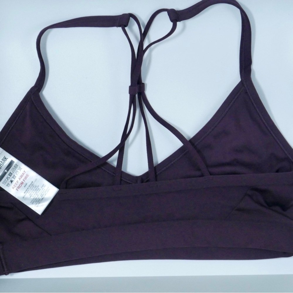Gymshark Dark Purple Strappy Sports Bra - Picture 2 of 2